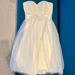 Knee length wedding dress